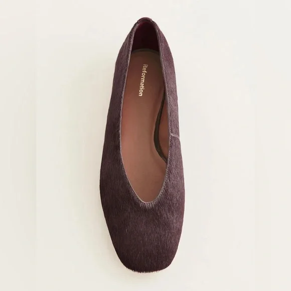Reformation Prudence Pony Hair Flats - Picture 3 of 9